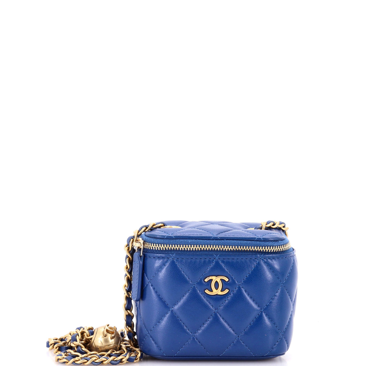 Chanel CHANEL Pearl Crush Vanity Case with Chain Quilted Lambskin Mini