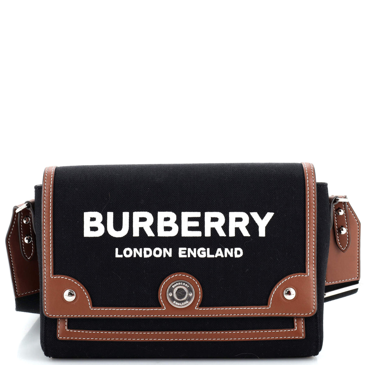 Burberry Note Crossbody Bag Canvas with Leather Medium