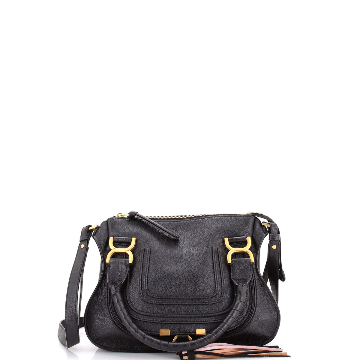 Chloe CHLOE Marcie Satchel Leather Small