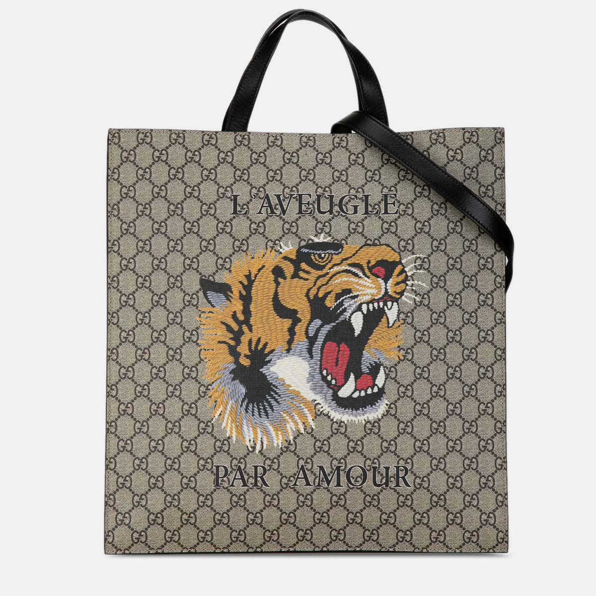 Gucci GG Supreme LAveugle Par Amour Tote