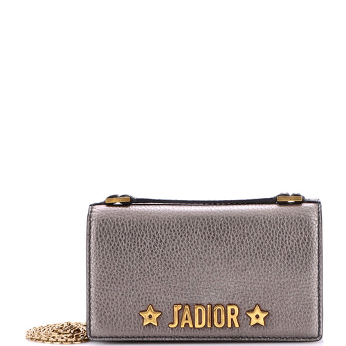 J'Adior Convertible Wallet on Chain Leather