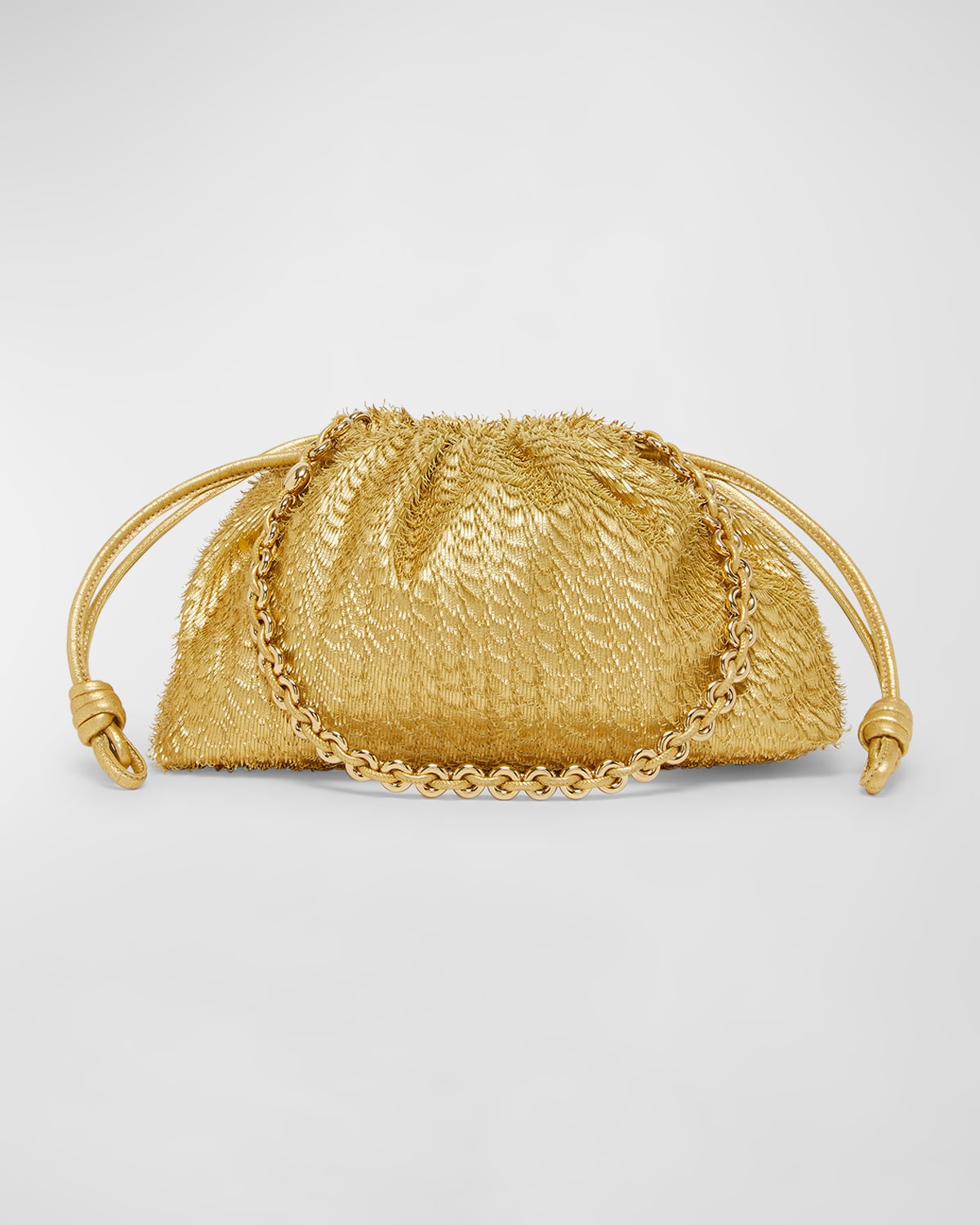 Loewe Flamenco Fringe Metallic Shoulder Bag