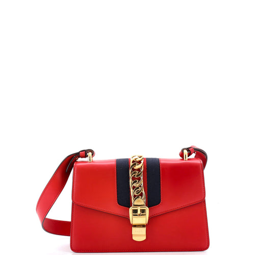 GUCCI Sylvie Shoulder Bag Leather Small