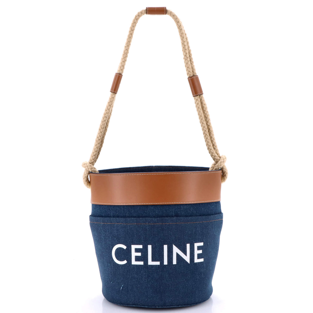 Celine CELINE Rope Bucket Bag Denim Small