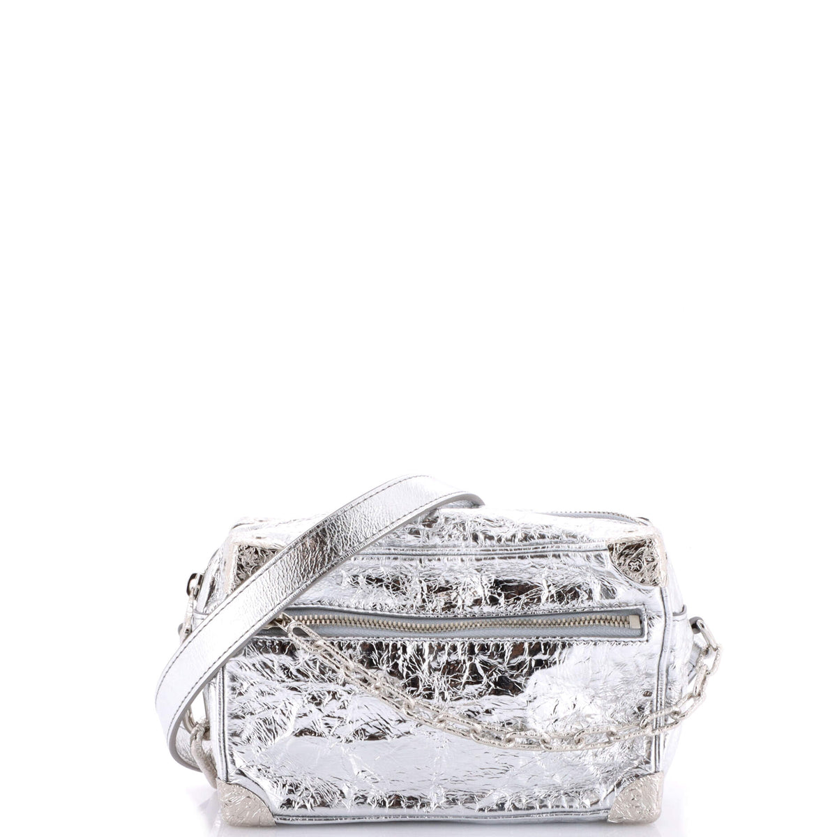 Louis Vuitton Soft Trunk Bag Crushed Metallic Calfskin Leather Mini