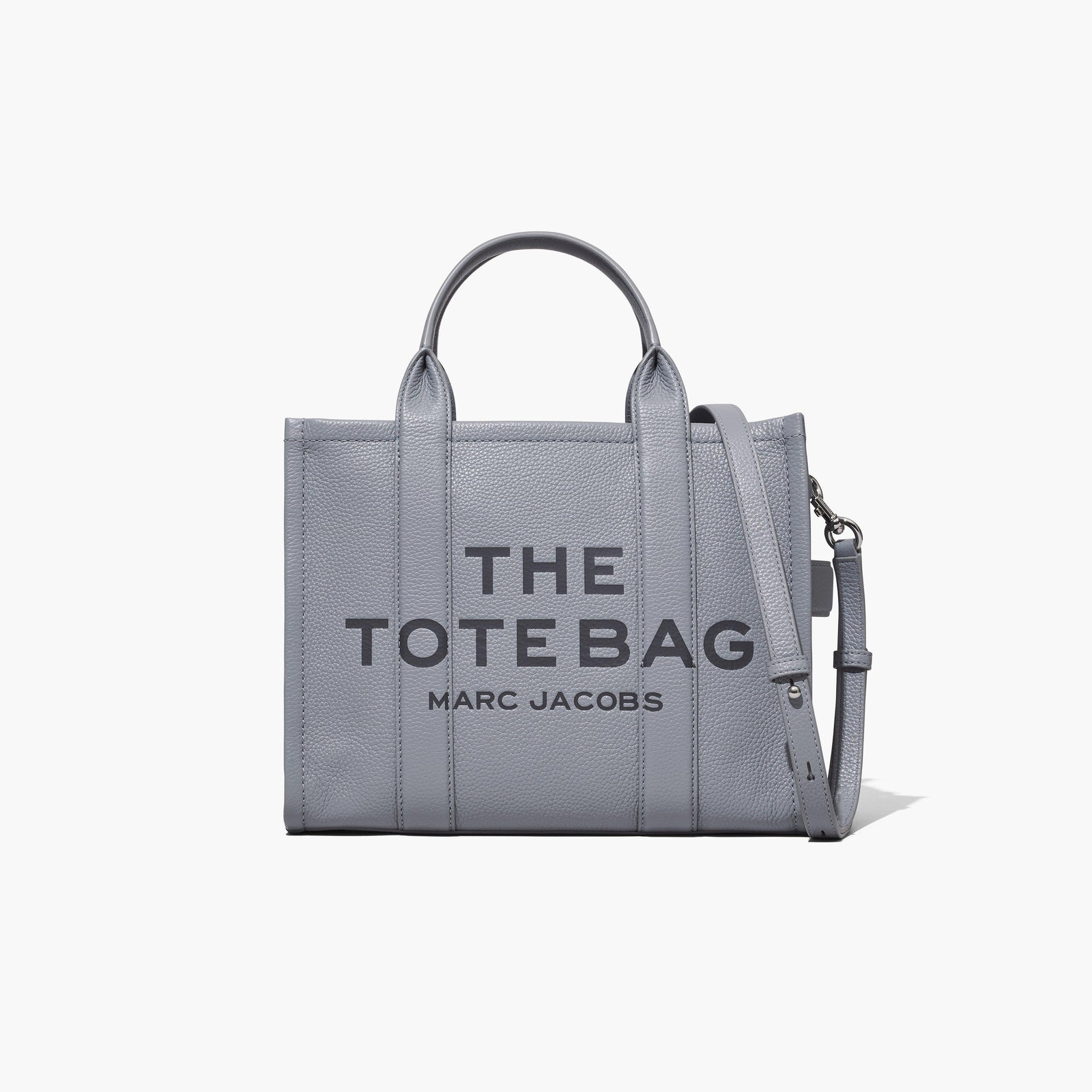 Marc Jacobs The Leather Medium Tote Bag in Wolf Grey