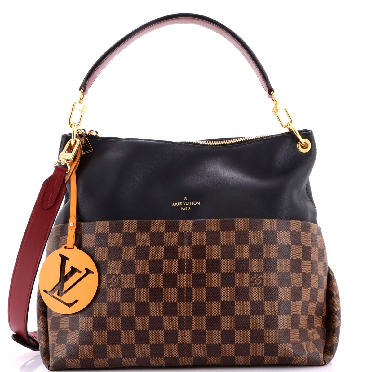 Louis Vuitton Maida Handbag Damier with Leather