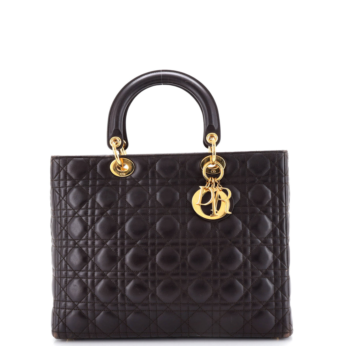 Christian Dior Lady Dior Bag Cannage Quilt Lambskin Large