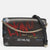 DKNY Black Leather Graffiti Print Flap Crossbody Bag