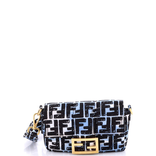 FENDI Baguette Convertible Belt Bag Printed Nylon Mini