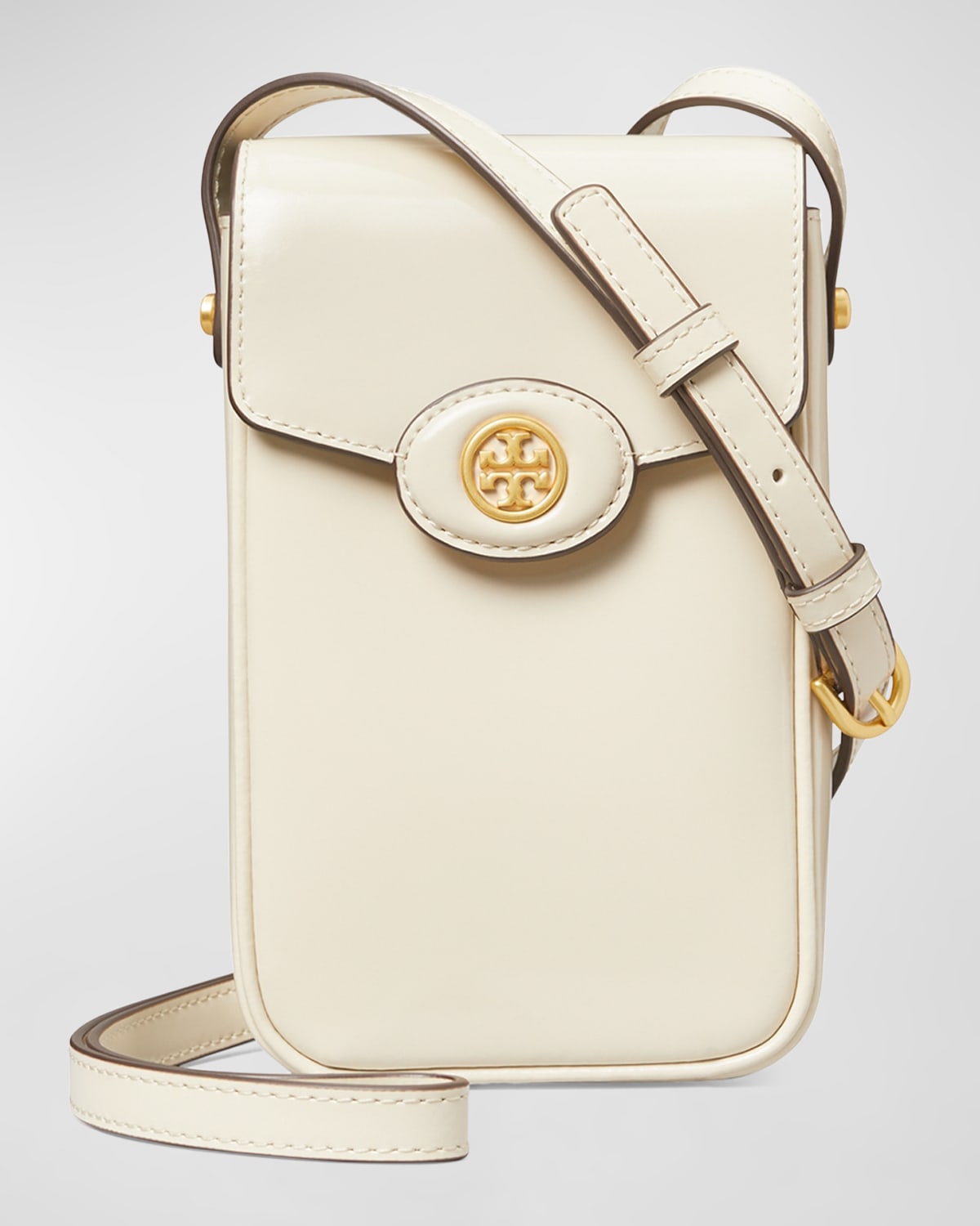 Tory Burch Robinson Leather Phone Crossbody Bag