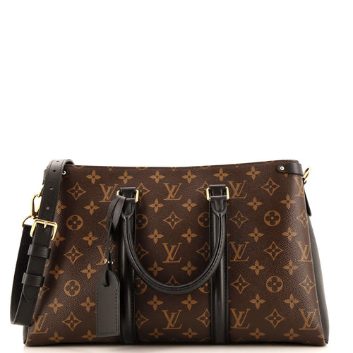 Soufflot Tote Monogram Canvas with Leather MM