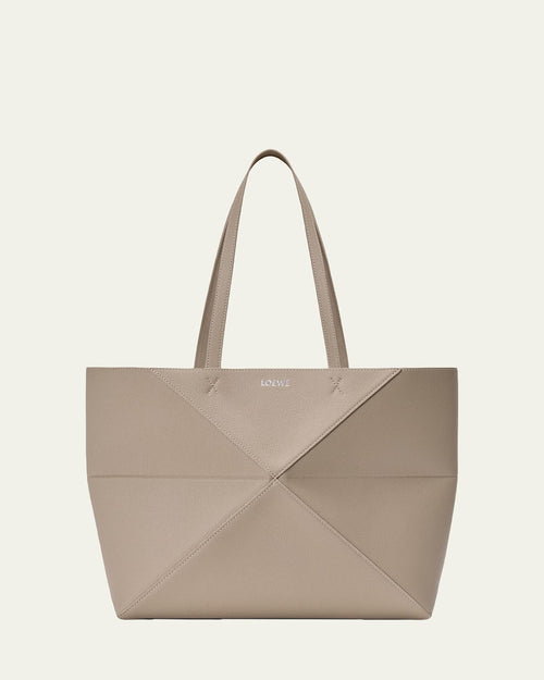 Puzzle Fold Tote Bag in Leather