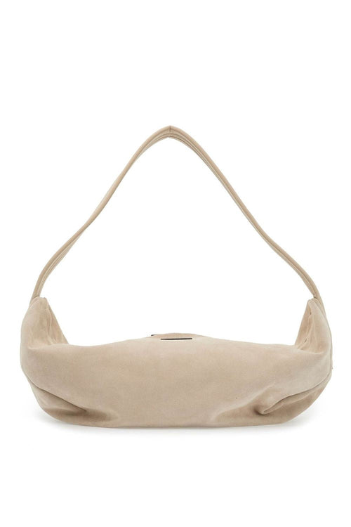 Men's Suede Leather Shell Bag With in Neutro | FG870016SUE