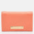 Orange Leather Fold Over Flap Wallet