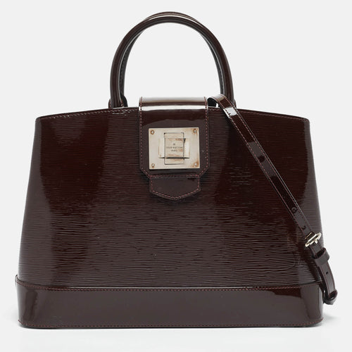 Prune Electric Epi Leather Mirabeau GM Bag