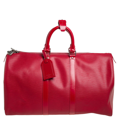 Red Epi Leather Keepall 45