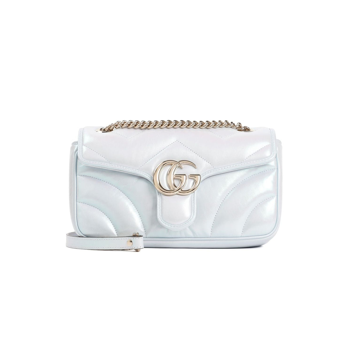 Gucci Women's Gg Marmont Small Shoulder Bag in Blue | Size UNICA | 443497AAC2U