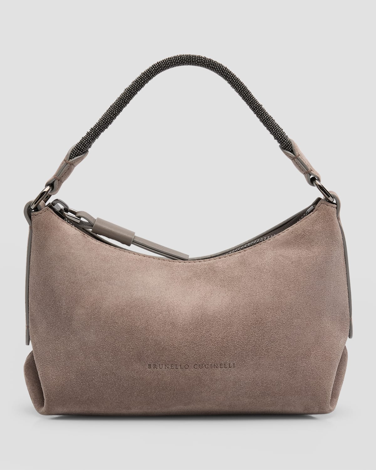 Brunello Cucinelli Mini Monili Suede Shoulder Bag