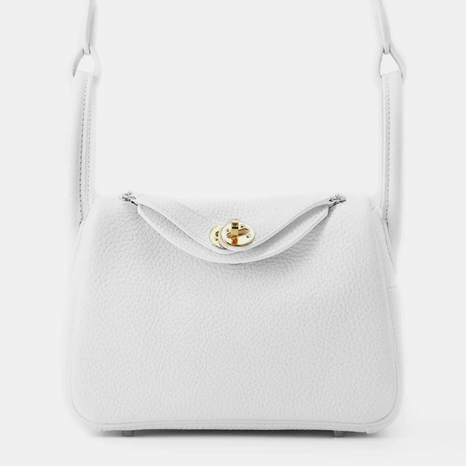 Herm?s Mini sac Clémence Lindy en taurillon blanc