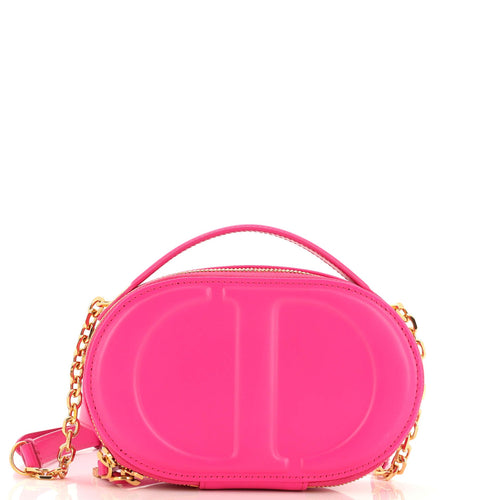 CD Signature Oval Camera Bag Leather