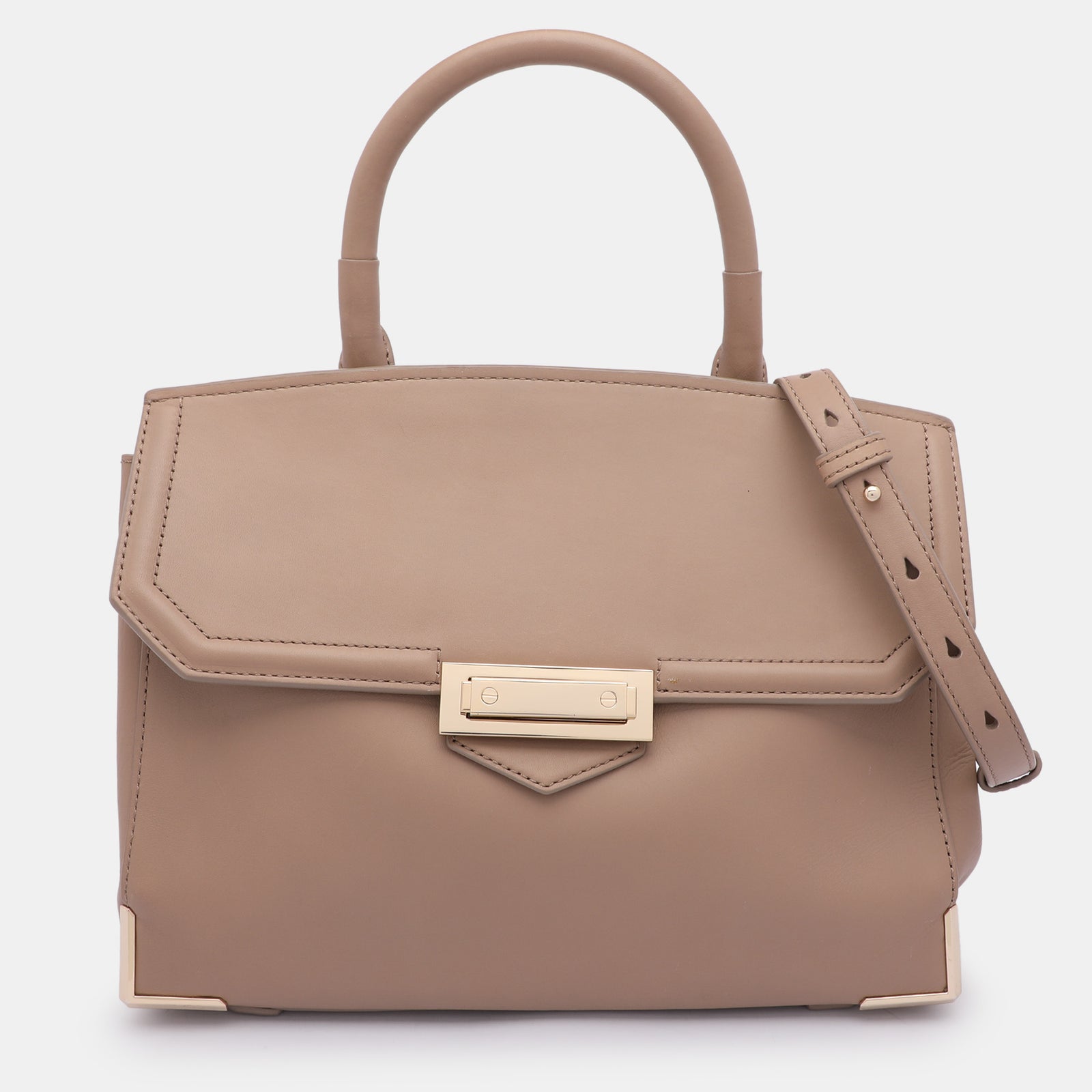 Alexander Wang Beige Leather Marion Skeletal Satchel