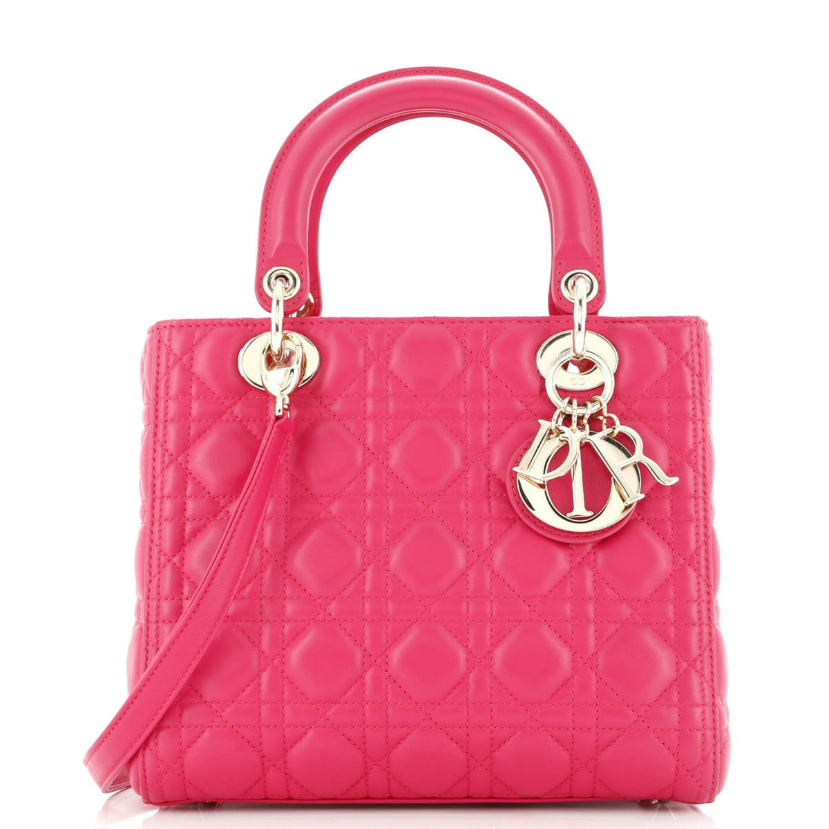Christian Dior Lady Dior Bag Cannage Quilt Lambskin Medium