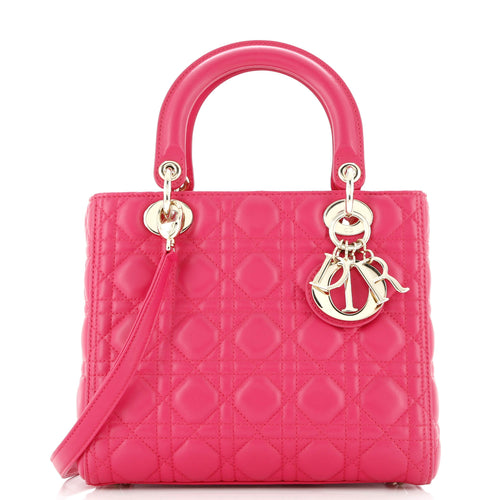 Lady Dior Bag Cannage Quilt Lambskin Medium