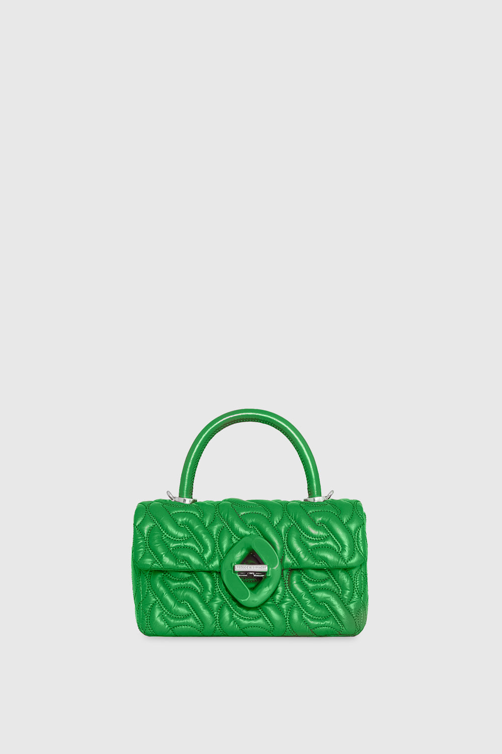 Rebecca Minkoff Sac à bandoulière avec poignée supérieure et chaîne matelassée en vert