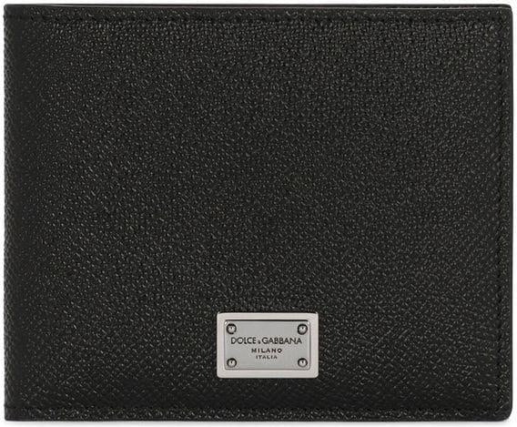 Dolce & Gabbana Men's Leather Flap-Over Wallet in Black | BP1321AG219 Color 80999