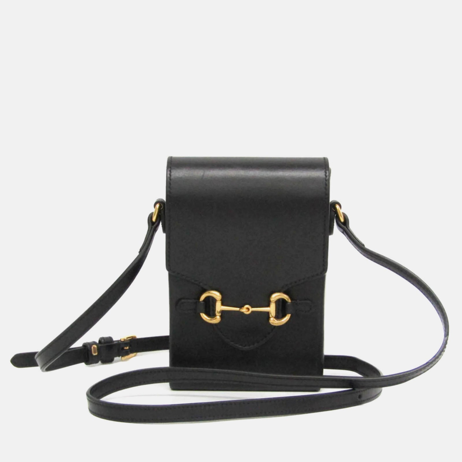 Gucci Schwarze Mini-Umhängetasche „Horsebit 1955“ aus Leder