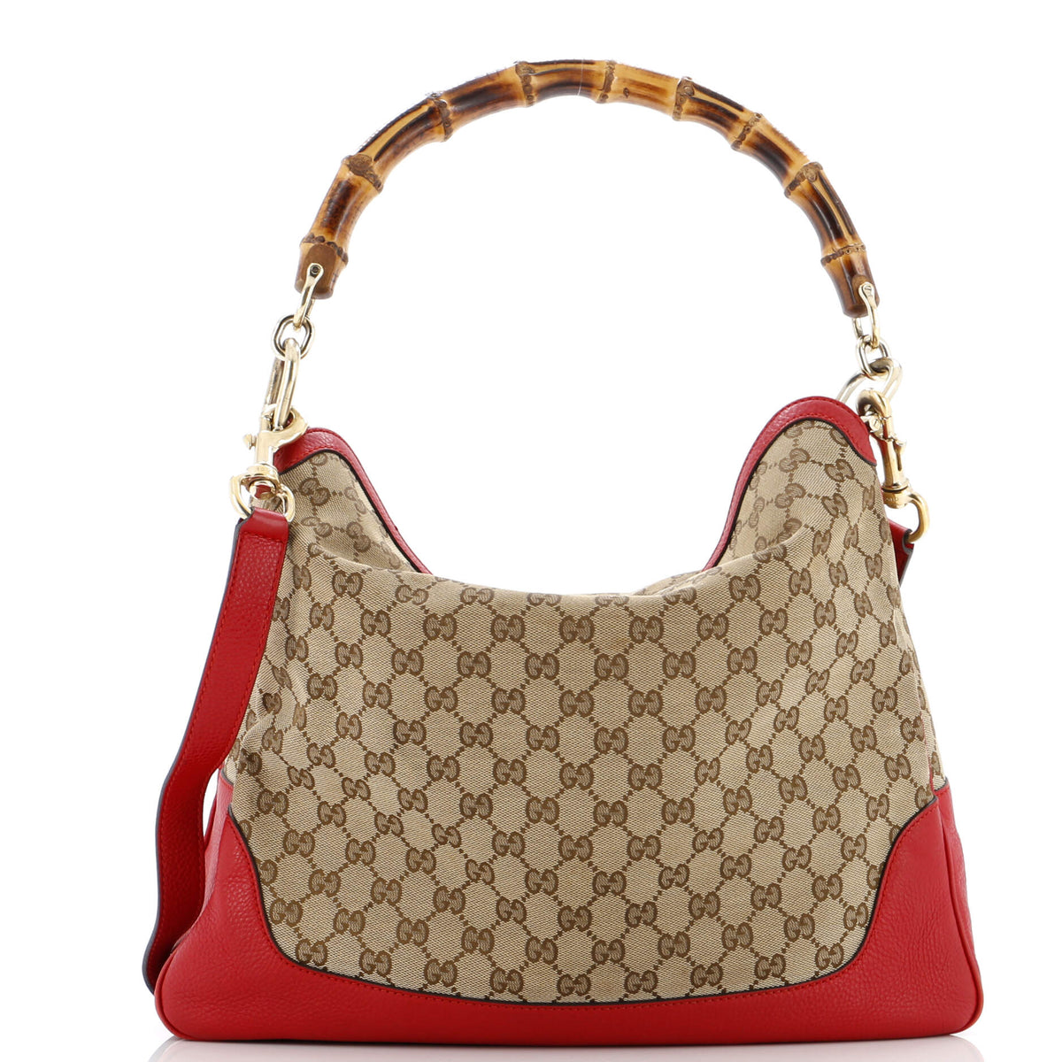 Gucci GUCCI Diana Bamboo Shoulder Bag GG Canvas Medium