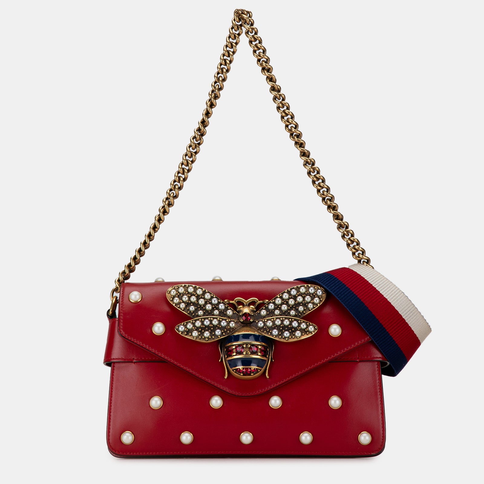 Gucci Mini-Umhängetasche „Queen Margaret Broadway“ aus Leder