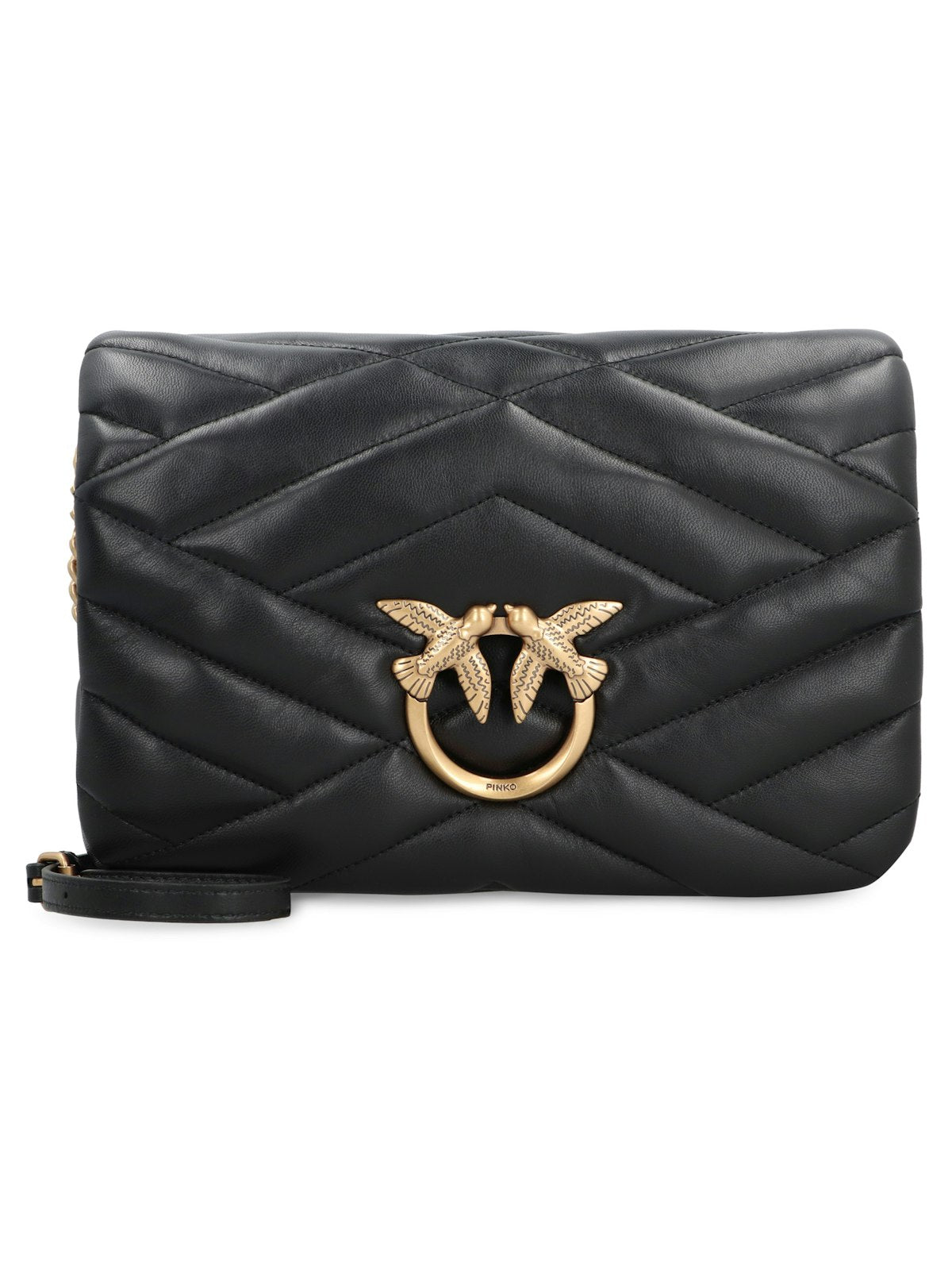 Pinko Women's Love Bag Click Puff Leather Bag in Black | 101585A1ET Color Z99Q