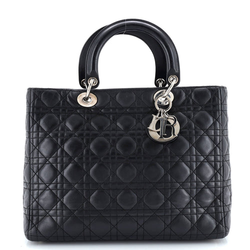 Lady Dior Bag Cannage Quilt Lambskin Large