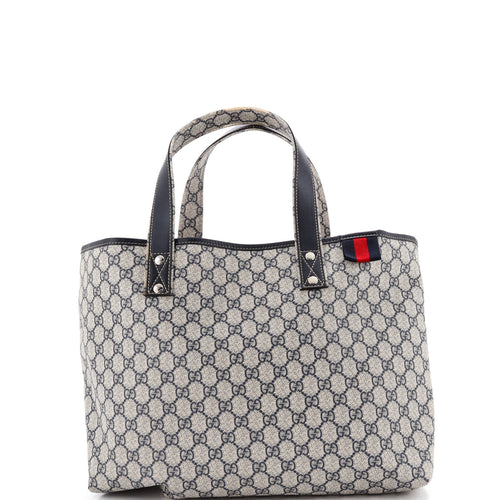 GUCCI Web Loop Tote GG Coated Canvas Medium