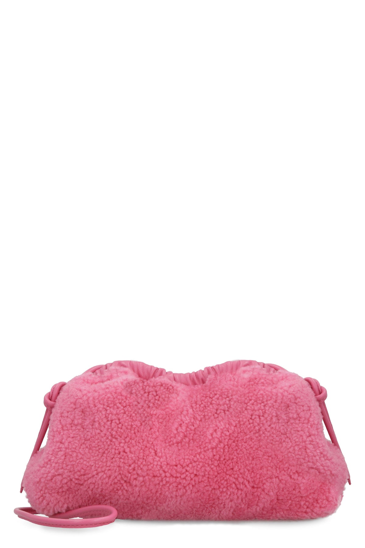 Mansur Gavriel Women's Mini Cloud Shearling Clutch in Fuchsia | WP20H010SG Color BRIGHTPINK