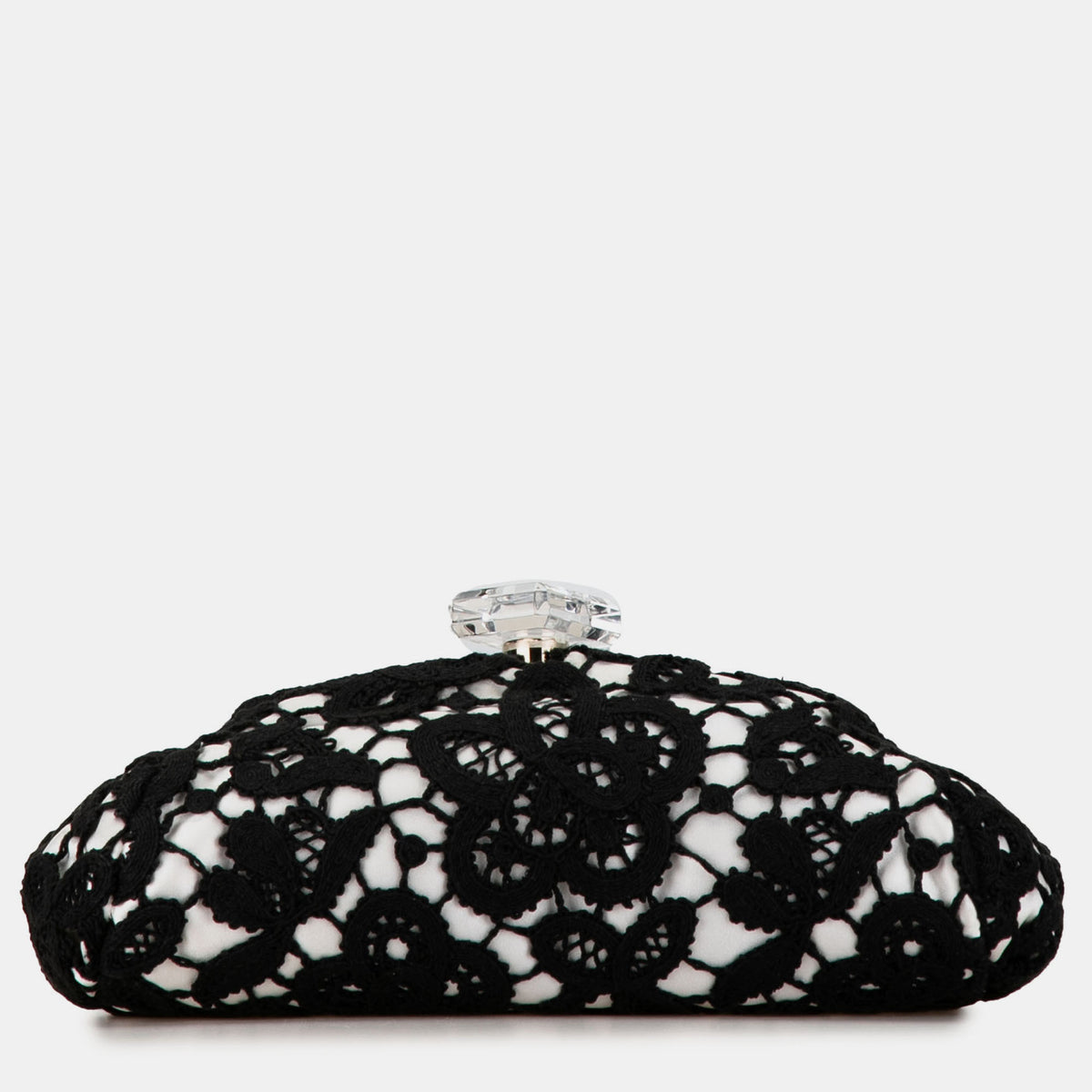 Chanel Lace Timeless Perfume Bottle Top Clutch