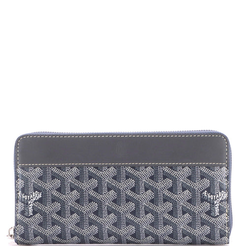 GOYARD Matignon Zip Wallet Coated Canvas with Leather