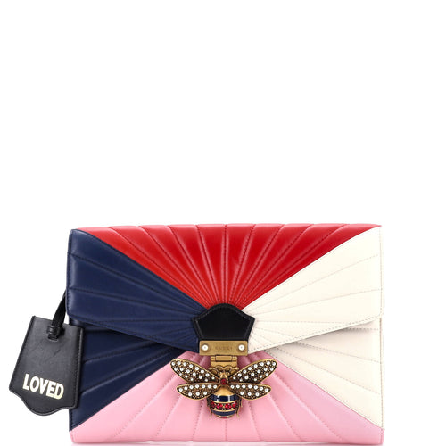 GUCCI Queen Margaret Clutch Colorblock Leather