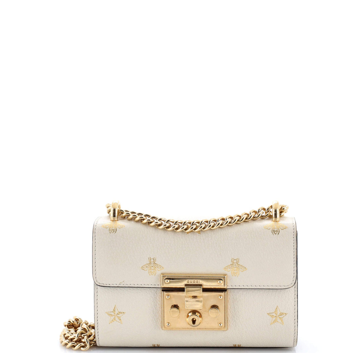 Gucci GUCCI Padlock Shoulder Bag Printed Leather Small