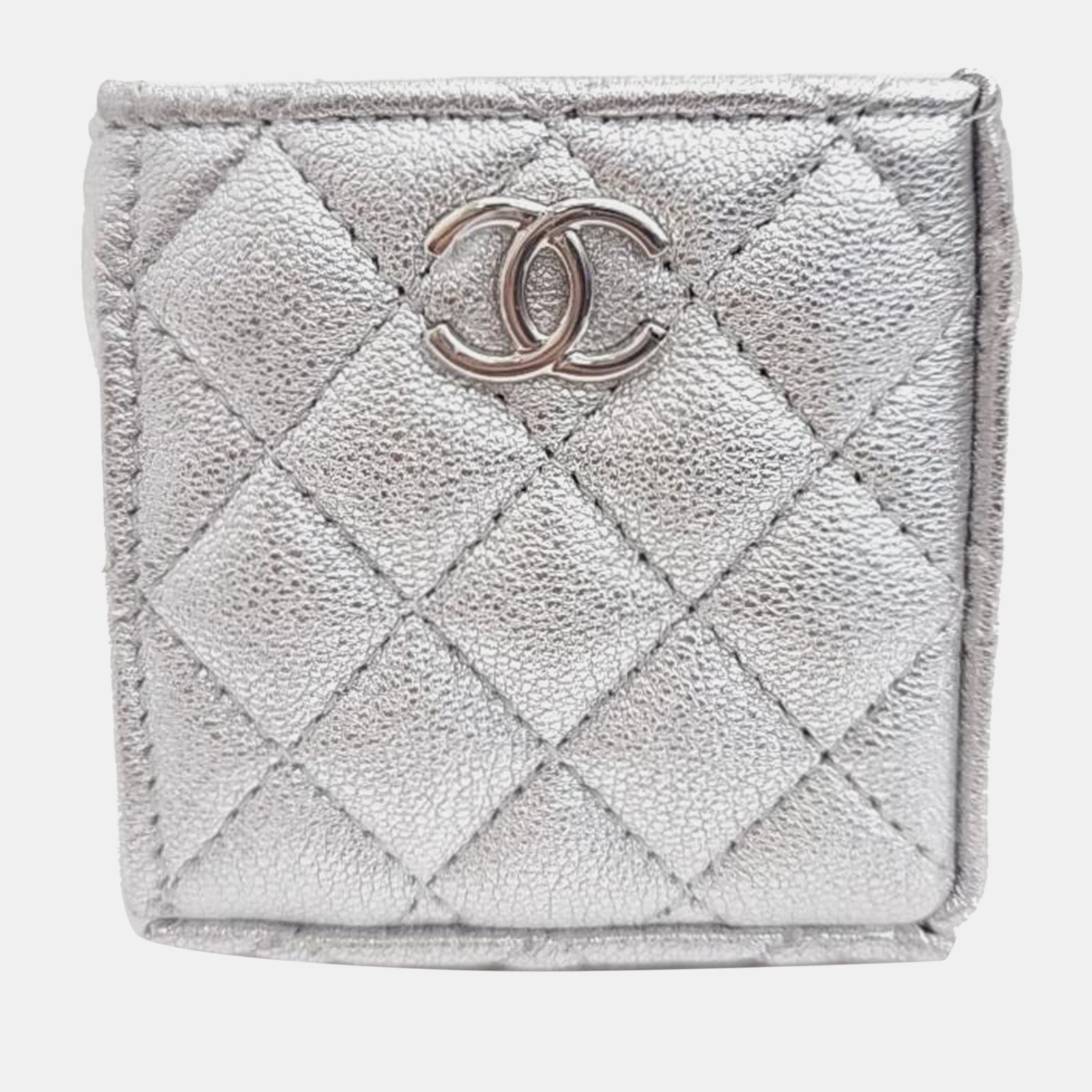 Chanel Mini sac seau argenté avec chaîne