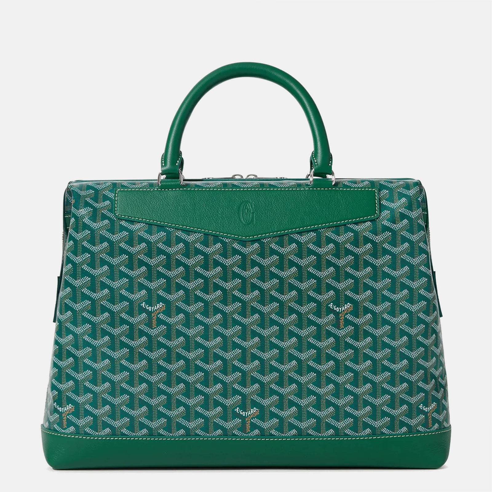 Goyard Green Leather and Signature Canvas Cisaplin Document Case