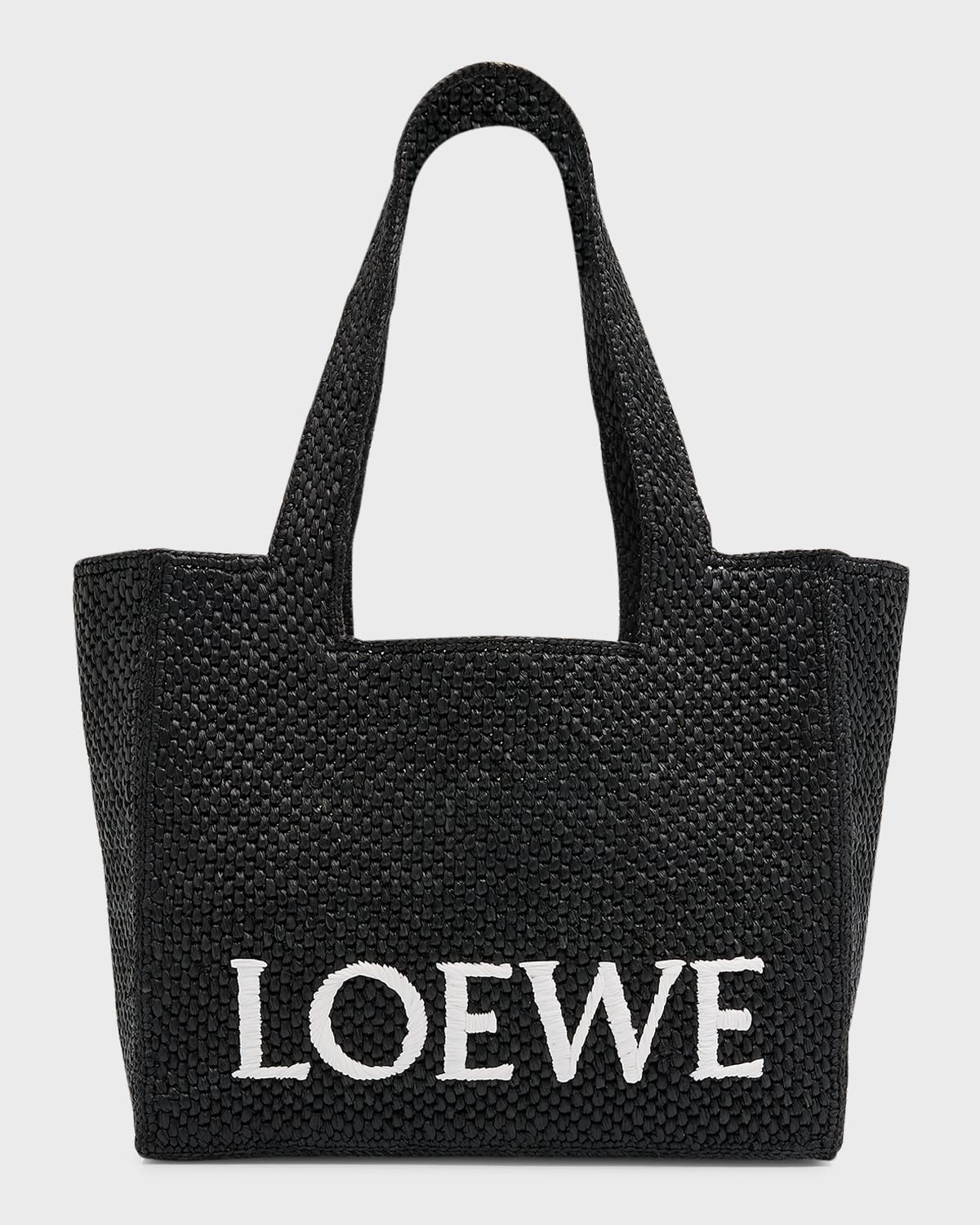 Loewe Logo Medium Tote Bag in Raffia