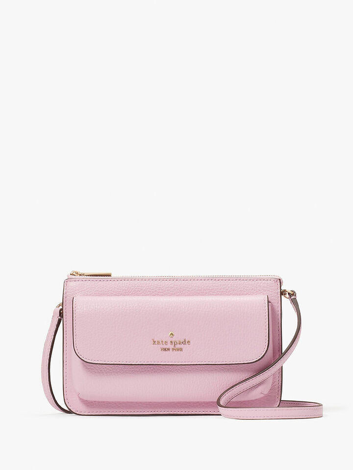 Kate Spade Au Leila Pebbled Leather Small Flap Crossbody