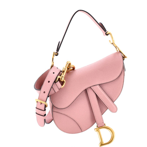 Saddle Handbag with Strap Leather Mini