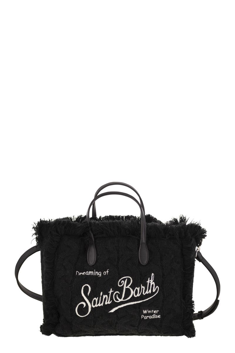 Mc2 Saint Barth Colette - Braided Handbag in Black | COL0003