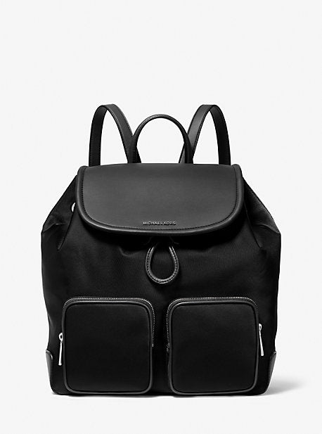 Michael Kors MK Cara Large Nylon Backpack - Black - Michael Kors