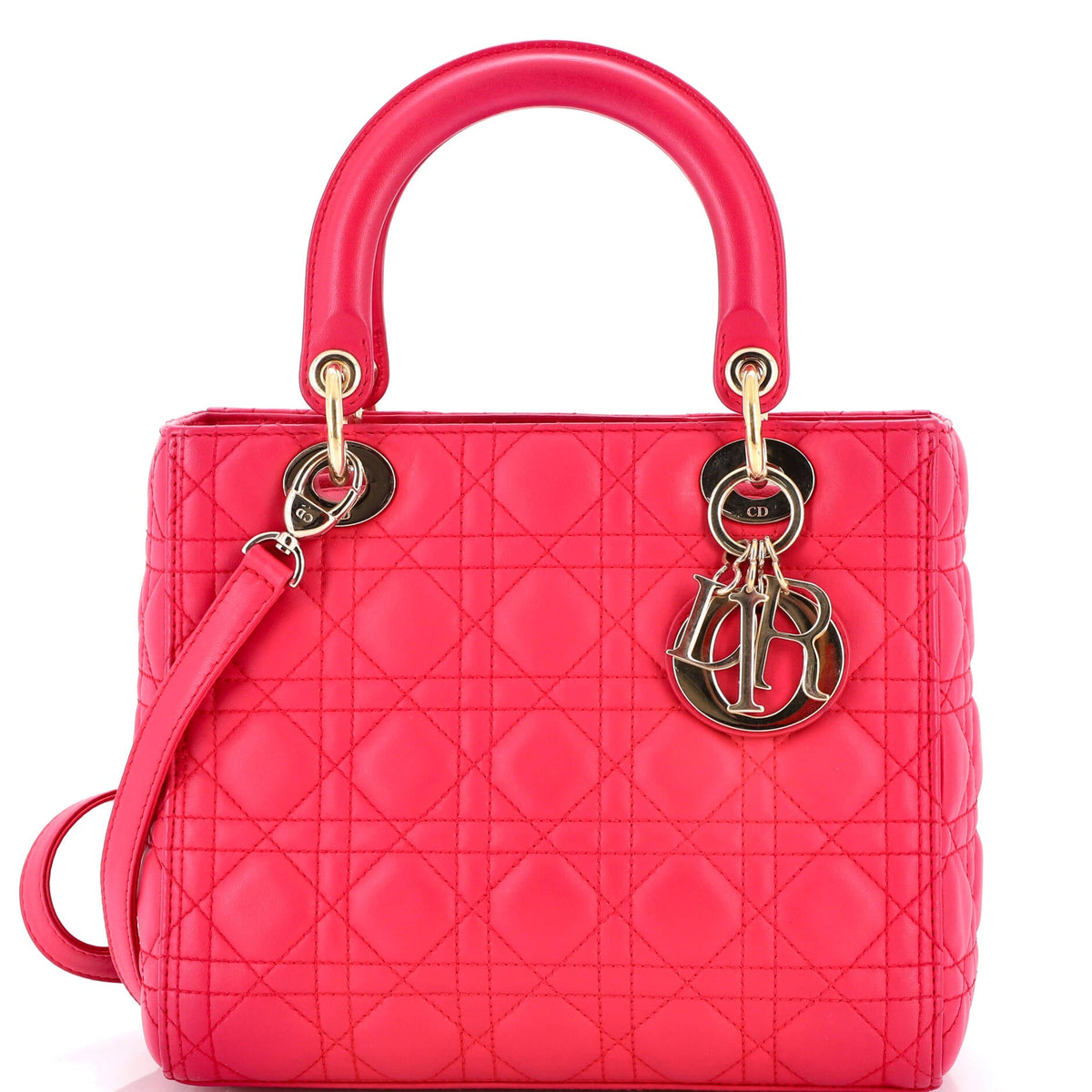 Christian Dior Lady Dior Bag Cannage Quilt Lambskin Medium