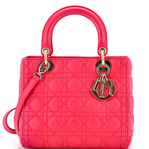 Lady Dior Bag Cannage Quilt Lambskin Medium